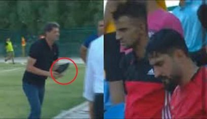 بالفيديو: مدرب يقذف مشجعاً بحذائه في الدوري العراقي