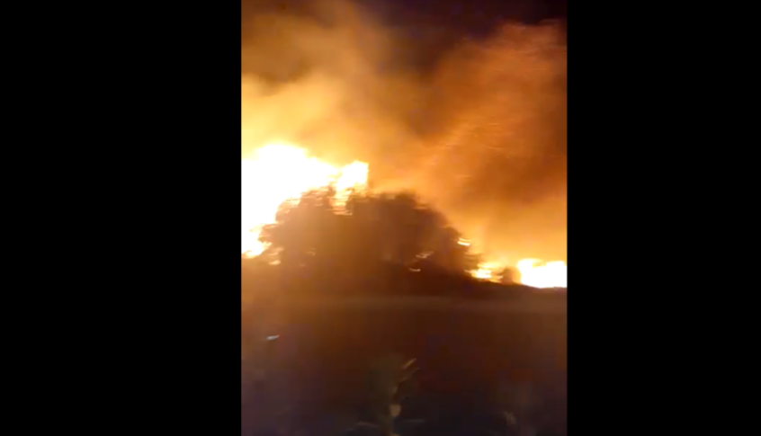 إندلاع حريق كبير بالقرب من جامعة البلمد في عكار والأهالي يناشدون فرق الإطفاء
