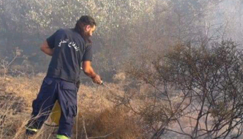 إهماد حريق في بلدة النورة العكارية طال أشجار سنديان وزيتون