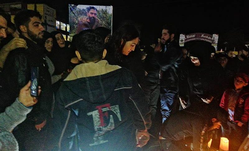 عائلة علي علوه وأصدقاؤه أضاؤوا الشموع عند دوار دورس