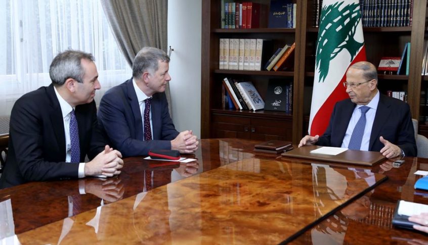 ريتشارد مور أكد من بعبدا التزام بلاده مساعدة لبنان ودعمها تأليف حكومة جديدة