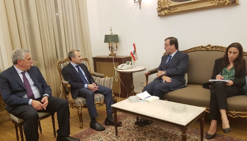 باسيل يلتقي السفير الفرنسي في لبنان “برونو فوشيه”