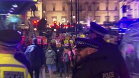 مظاهرات في لندن رفضاً لنتائج الانتخابات البرلمانية