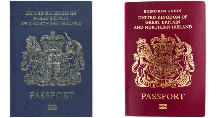 داخلية بريطانيا تعلن العودة لجوازات السفر الزرقاء التقليدية الشهر المقبل