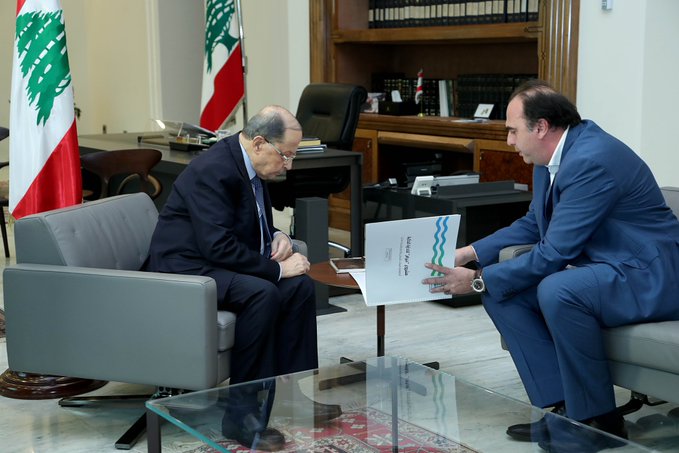 الرئيس عون استقبل رئيس مجلس ادارة مؤسسة مياه لبنان الجنوبي