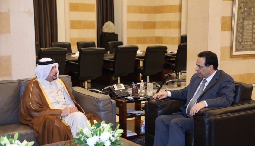 دياب إلتقي سفير قطر في لبنان