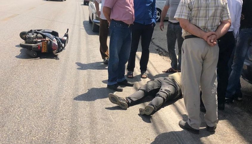 جريح نتيجة انزلاق دراجة نارية في أنفاق المطار باتجاه بيروت وحركة المرور كثيفة