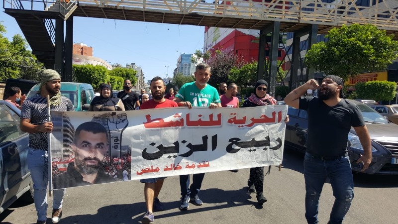 اعتصام أمام قصر العدل في طرابلس استنكاراً لتوقيف الناشطين