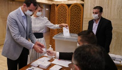 الأسد وعقيلته يدليان بصوتيهما في انتخابات مجلس الشعب