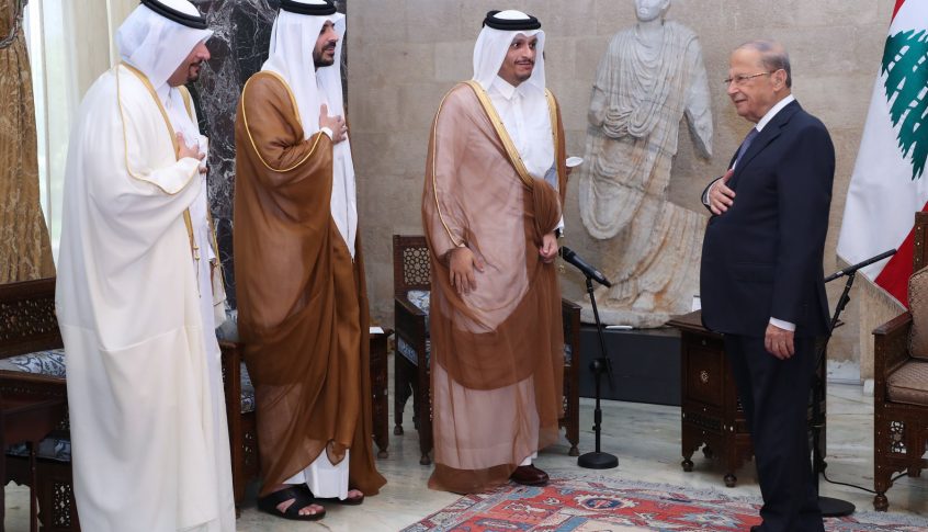 الرئيس عون: لبنان يرحب بأي مساعدة يمكن أن تقدمها قطر في مجال اعادة إعمار الاحياء المنكوبة