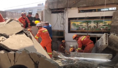 بالفيديو: قتلى بانهيار مطعم في شمال الصين