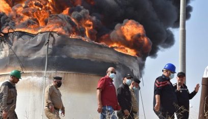 العراق.. احتراق خزان يحتوي على 5 ملايين لتر من النفط!