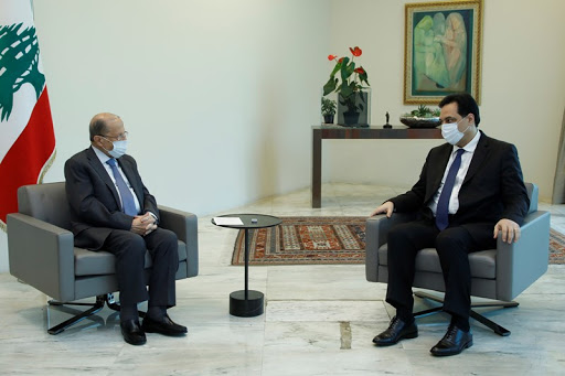 الرئيس عون يلتقي دياب قبيل اجتماع المجلس الاعلى للدفاع
