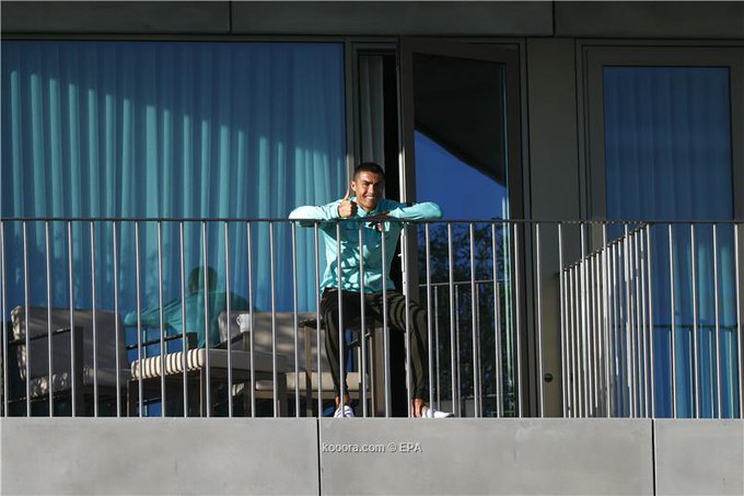 بالصور: أول ظهور لرونالدو بعد إصابته بكورونا