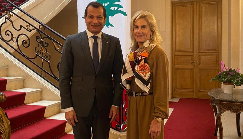سفير لبنان في فرنسا بحث وزميلته الأميركية في آخر التطورات في لبنان والمنطقة