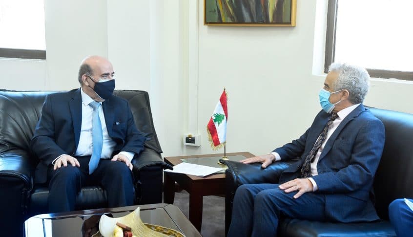 وهبه سلم سفير سوريا مذكرة تتضمن تأكيد الموقف اللبناني من ترسيم مياهه الإقليمية
