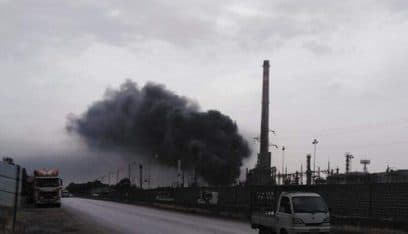 حريق في مصفاة النفط الرئيسية في حمص