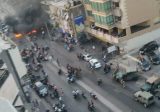 محتجون قطعوا طريق الشياح صيدا القديمة بالإطارات المشتعلة
