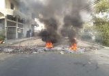 قطع الطريق في بلدة انصارية احتجاجا على انقطاع الكهرباء واطفاء والمولدات