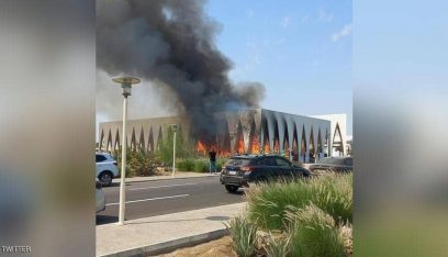 حريق كبير يلتهم قاعة مهرجان الجونة عشية افتتاحه