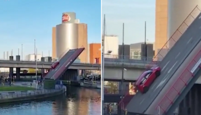 بالفيديو: عائلة بلجيكية تعيش لحظات مرعبة بسبب انفتاح جسر متحرك!