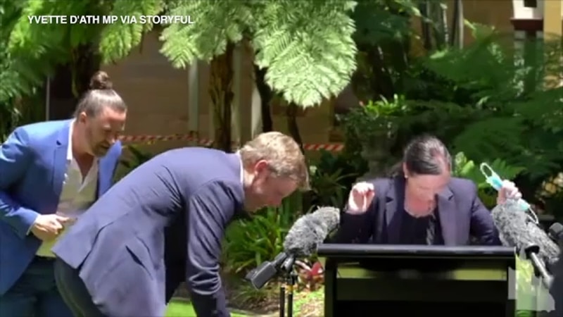 بالفيديو: عنكبوت يقاطع مؤتمرًا صحافيًا لمسؤولة أسترالية!