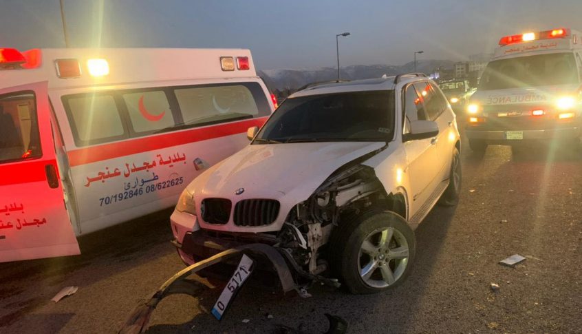 3 جرحى إثر حادث سير على الاوتوستراد العربي – البقاع