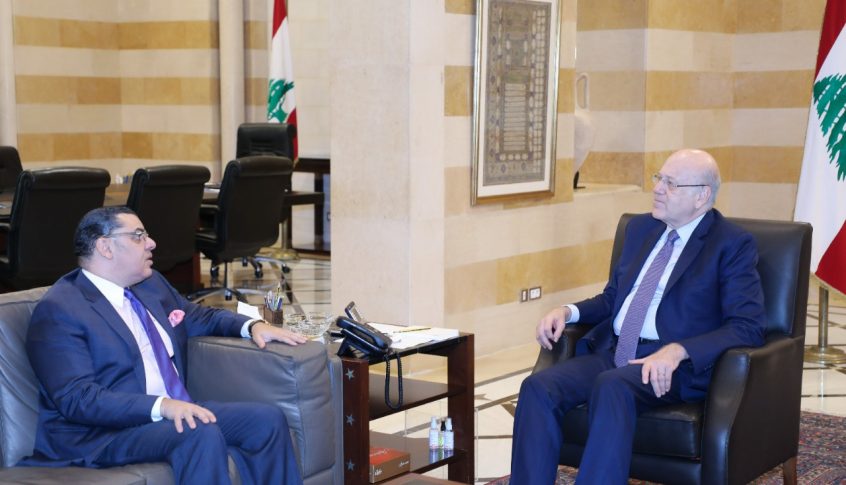 ميقاتي عرض مع سفير مصر ياسر علوي العلاقات الثنائية بين البلدين