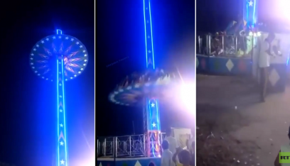 بالفيديو: 16 جريحاً إثر سقوط لعبة ملاهي من ارتفاع 50 مترًا!