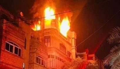بالفيديو: عشرات الفلسطينيين يلقون حتفهم في حريق بمبنى سكني شمال غزة