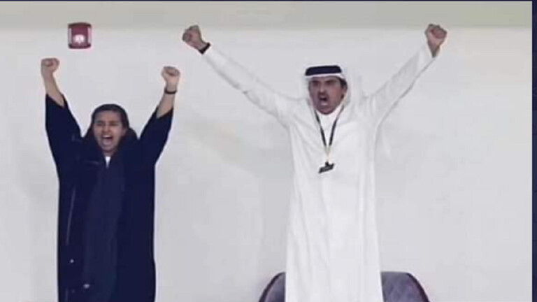 بالفيديو: شاهدوا فرحة أمير قطر بتأهل المغرب التاريخي