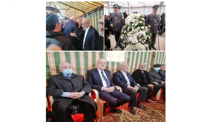 وداع الرئيس حسين الحسيني في شمسطار بمشاركة ميقاتي