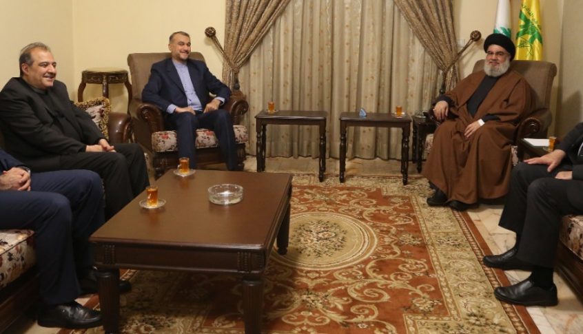 السيد نصرالله التقى عبد اللهيان وجرى إستعراض آخر التطورات والأوضاع السياسية في لبنان وفلسطين ‏‏والمنطقة