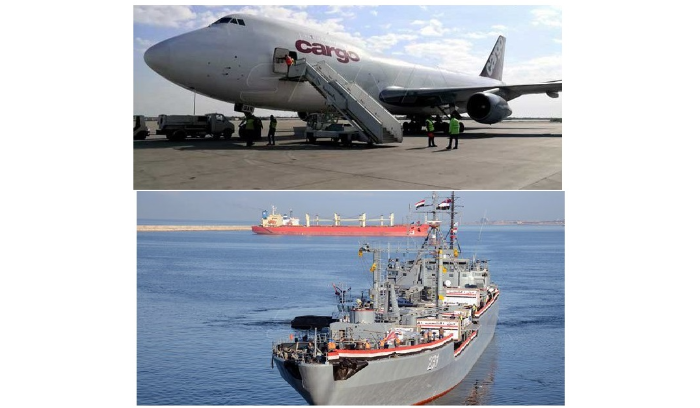 وصول سفينة مصرية وطائرتين إماريتين الى مطاري دمشق واللاذقية محملة بمساعدات انسانية
