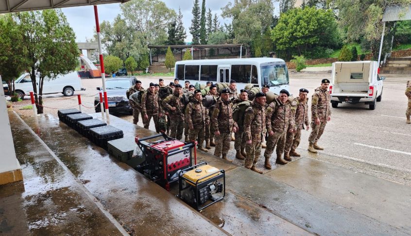 الجيش سيرسل ٢٠ عنصرًا من فوج الهندسة إلى الجمهورية التركية(بالصور)