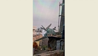 سقوط مسيّرة إسرائيلية على منزل في حي الزيتون في غزة