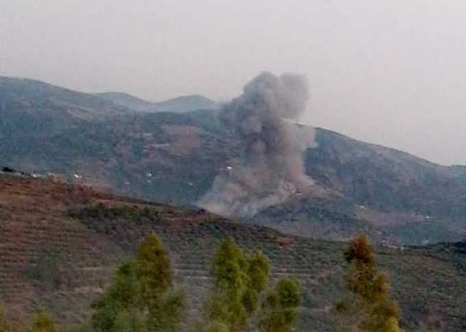 غارة من الطائرات الحربية الإسرائيلية تستهدف بلدة مجدل سلم جنوبي لبنان(الميادين)
