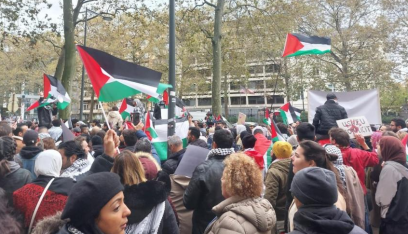 متظاهرون في العاصمة الأردنية ينددون بالحرب الإسرائيلية على غزة