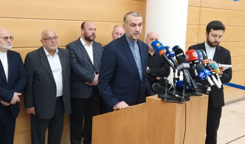 وصول وزير الخارجية الإيرانية حسين أمير عبد اللهيان إلى بيروت