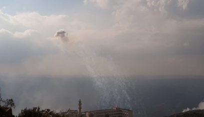قصف فوسفوري للاحراج في كفركلا واندلاع النيران فيها
