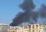 حريق ضخم في مولدات كهربائية في حي الحاج حافظ بمدينة صيدا