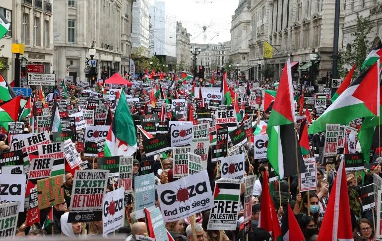 تظاهرات في مدن وعواصم عالمية تنديدا باستمرار العدوان على قطاع غزة