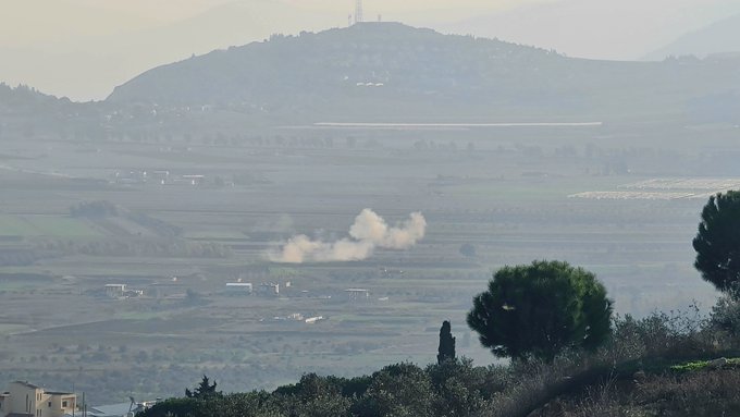 قصف مدفعي اسرائيلي استهدف أطراف مروحين بالقرب من الوحدة الغانية وتلة الحمامص وأطراف الخيام