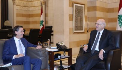 هوكشتاين من السراي: للعمل على حل وسط موقتاً لعدم تطور الامور في الجنوب نحو الاسوأ