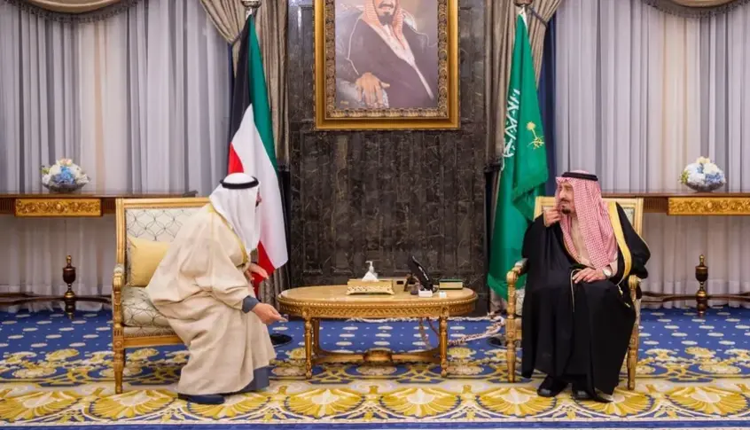 الملك سلمان استقبل أمير الكويت في الرياض