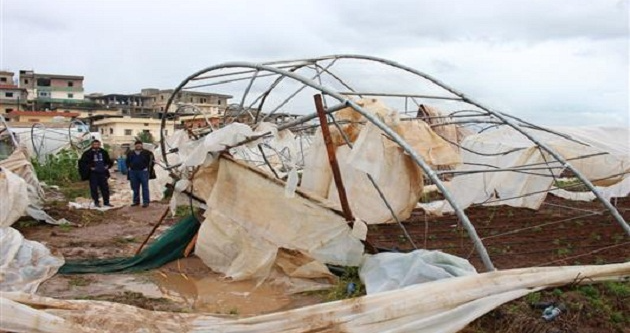 نقابة مزارعي عكار والشمال ناشدت المعنيين الكشف على اضرار  العاصفة والمساعدة