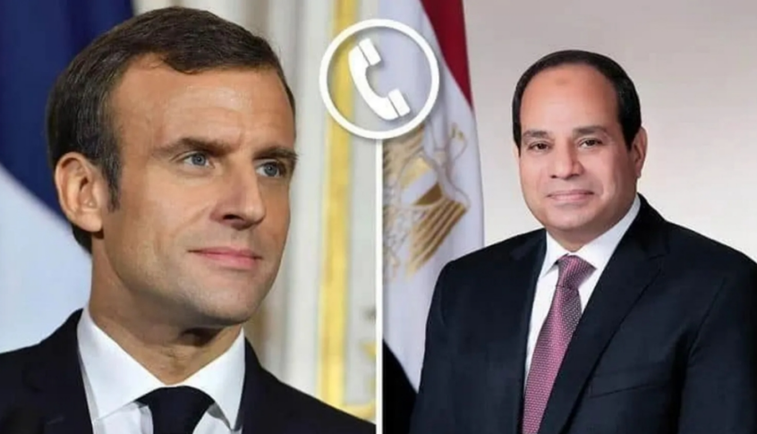 السيسي وماكرون بحثا في اتصال هاتفي خطورة أي تصعيد عسكري في رفح