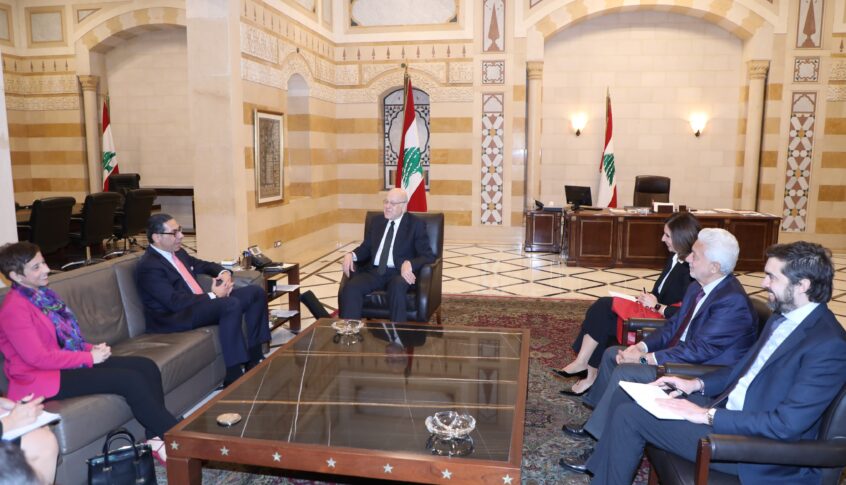 ميقاتي بحث مع كوبوس في أزمة الهجرة غير الشرعية للنازحين السوريين الى أوروبا عبر قبرص واستقبل وزير العدل وفرونتسكا ومشموشي وزوارا
