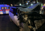 جريح بحادث سير بين باص لنقل الركاب ونيو رانج على اوتوستراد جبيل