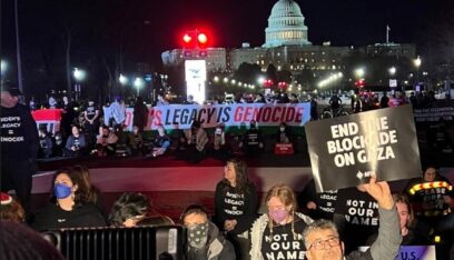 احتجاجات واسعة في واشنطن على الدعم الأميركي لـ”إسرائيل”